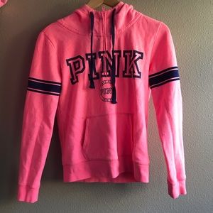 PINK quarter-zip sweatshirt